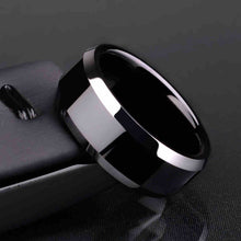 Load image into Gallery viewer, Men&#39;s Titanium Black Ring