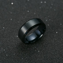 Load image into Gallery viewer, Men&#39;s Titanium Black Ring