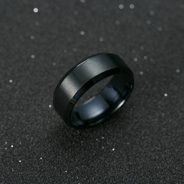 Men's Titanium Black Ring