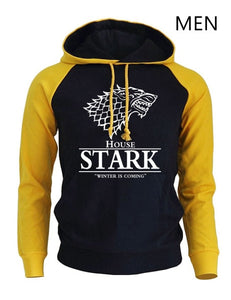 Raglan Hoodie For Men - House Stark - Winter Is Coming, Game Of Thrones Sweatshirt