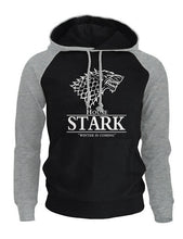 Load image into Gallery viewer, Raglan Hoodie For Men - House Stark - Winter Is Coming, Game Of Thrones Sweatshirt