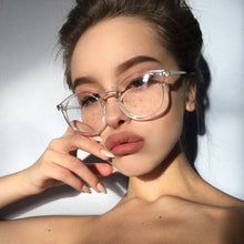 Load image into Gallery viewer, Fashion Transparent round glasses clear frame Women Spectacle myopia glasses  Men EyeGlasses Frame nerd optical frames clear