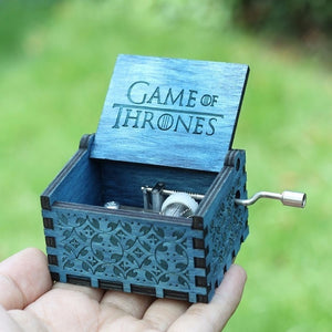 Antique Carved  Music Box Game of Thrones Music Box Star War Godfather Wooden Hand Crank Theme Music Caixa De Musica