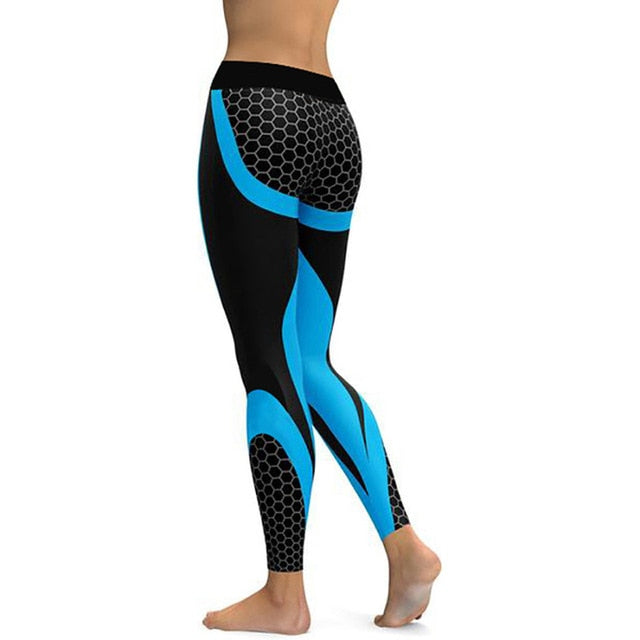 Mesh Pattern Print Leggings fitness Leggings For Women Sporting