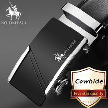 Load image into Gallery viewer, Men&#39;s Automatic Buckle Black Genuine Leather Belt