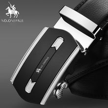 Load image into Gallery viewer, Men&#39;s Automatic Buckle Black Genuine Leather Belt