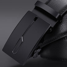 Load image into Gallery viewer, Men&#39;s Automatic Buckle Black Genuine Leather Belt