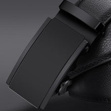 Load image into Gallery viewer, Men&#39;s Automatic Buckle Black Genuine Leather Belt