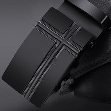 Load image into Gallery viewer, Men&#39;s Automatic Buckle Black Genuine Leather Belt