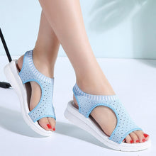 Load image into Gallery viewer, Women Sandals Summer Wedge Comfortable Sandals Ladies Slip-on Flat Sandals Women Sandalias