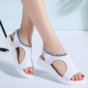 Women Sandals Summer Wedge Comfortable Sandals Ladies Slip-on Flat Sandals Women Sandalias