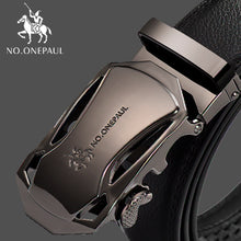 Load image into Gallery viewer, Men&#39;s Automatic Buckle Black Genuine Leather Belt