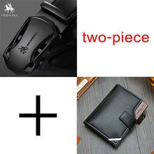 Load image into Gallery viewer, Men&#39;s Automatic Buckle Black Genuine Leather Belt