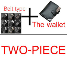 Load image into Gallery viewer, Men&#39;s Automatic Buckle Black Genuine Leather Belt