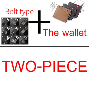 Men's Automatic Buckle Black Genuine Leather Belt