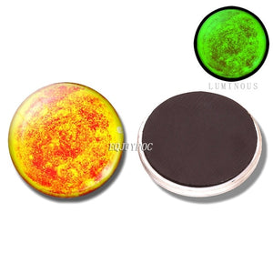 Glowing Moon Stars Planet Fridge Magnets Luminous Nebula Galaxy Solar system refrigerator magnets glass Cabochon Stickers decor