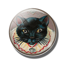 Load image into Gallery viewer, Cat Lovers 30MM Fridge Magnet Black Cat with Broom Witch Quote Glass Cabochon Magnetic Refrigerator Sticker Note Holder Decor